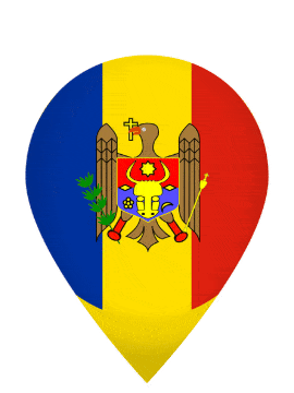 Moldova Drop Pin Pulse animated flag GIF