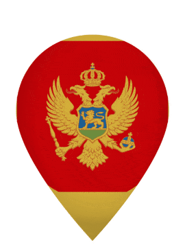 Montenegro Drop Pin Pulse animated flag GIF