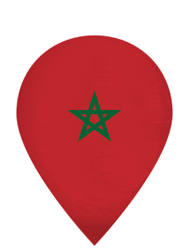 Morocco Drop Pin Pulse animated flag GIF