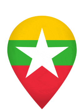 Myanmar Drop Pin Pulse animated flag GIF
