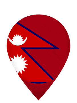 Nepal Drop Pin Pulse animated flag GIF