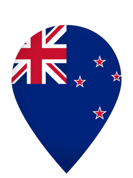 New Zealand Drop Pin Pulse animated flag GIF