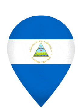Nicaragua Drop Pin Pulse animated flag GIF