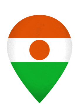 Niger Drop Pin Pulse animated flag GIF
