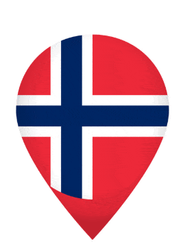 Norway Drop Pin Pulse animated flag GIF