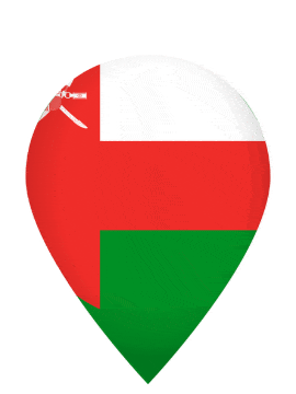 Oman Drop Pin Pulse animated flag GIF