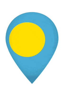 Palau Drop Pin Pulse animated flag GIF