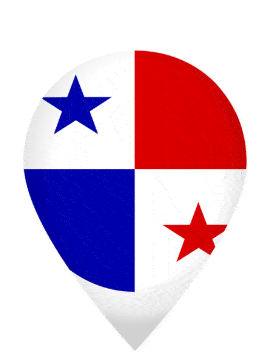 Panama Drop Pin Pulse animated flag GIF