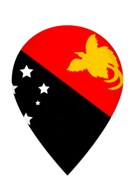 Papua New Guinea Drop Pin Pulse animated flag GIF