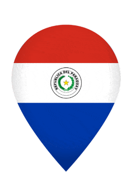 Paraguay Drop Pin Pulse animated flag GIF