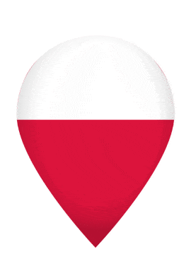 Poland Drop Pin Pulse animated flag GIF