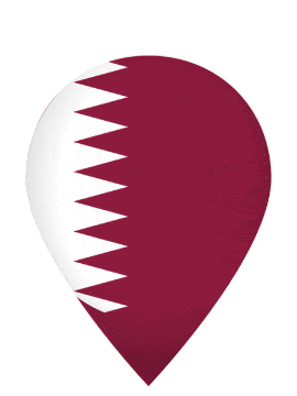 Qatar Drop Pin Pulse animated flag GIF