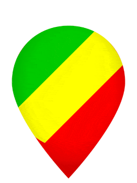 Republic Of The Congo Drop Pin Pulse animated flag GIF