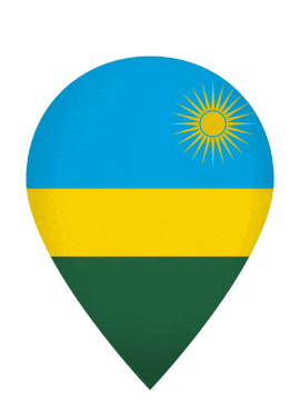 Rwanda Drop Pin Pulse animated flag GIF