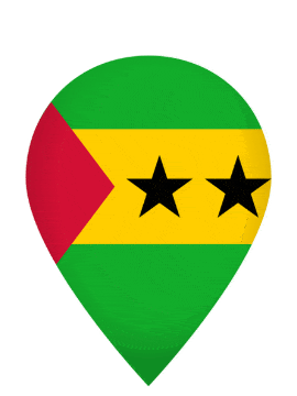 São Tomé and Príncipe Drop Pin Pulse animated flag GIF