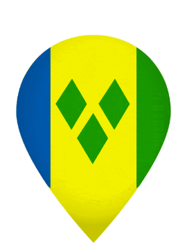 Saint Vincent And The Grenadines Drop Pin Pulse animated flag GIF