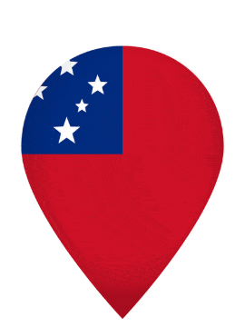 Samoa Drop Pin Pulse animated flag GIF