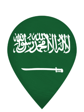 Saudi Arabia Drop Pin Pulse animated flag GIF