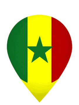 Senegal Drop Pin Pulse animated flag GIF