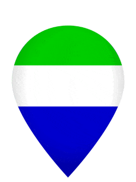 Sierra Leone Drop Pin Pulse animated flag GIF