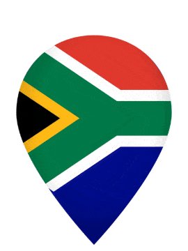 South Africa Drop Pin Pulse animated flag GIF