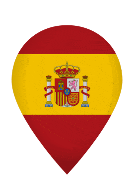 Spain Drop Pin Pulse animated flag GIF