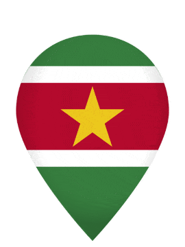 Suriname Drop Pin Pulse animated flag GIF