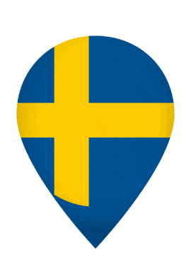 Sweden Drop Pin Pulse animated flag GIF