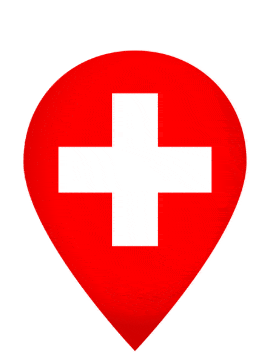 Switzerland Drop Pin Pulse animated flag GIF