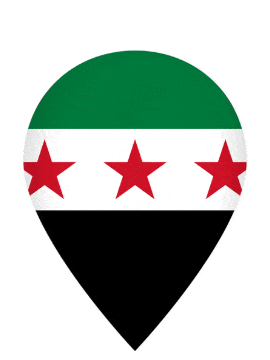 Syria Drop Pin Pulse animated flag GIF