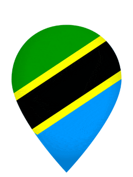 Tanzania Drop Pin Pulse animated flag GIF