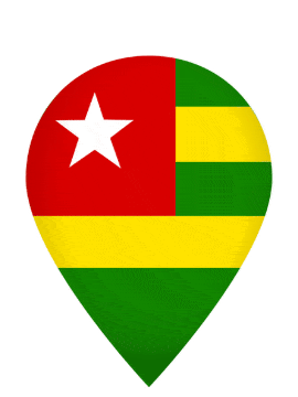 Togo Drop Pin Pulse animated flag GIF
