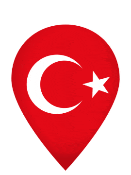 Turkey Drop Pin Pulse animated flag GIF