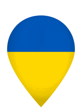 Ukraine Drop Pin Pulse animated flag GIF