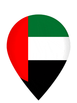 United Arab Emirates Drop Pin Pulse animated flag GIF