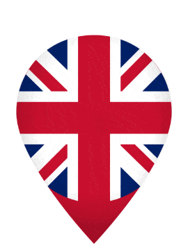 United Kingdom Drop Pin Pulse animated flag GIF