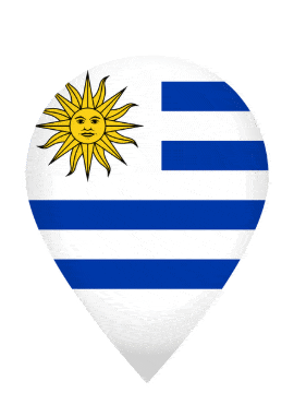 Uruguay Drop Pin Pulse animated flag GIF