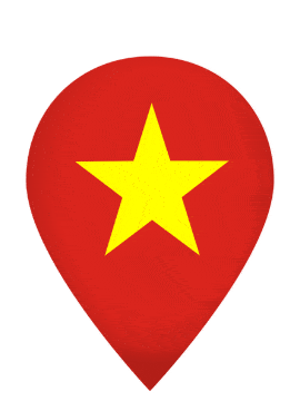 Vietnam Drop Pin Pulse animated flag GIF