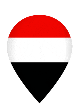 Yemen Drop Pin Pulse animated flag GIF