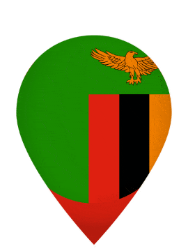Zambia Drop Pin Pulse animated flag GIF