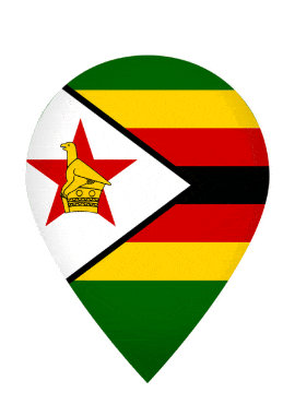 Zimbabwe Drop Pin Pulse animated flag GIF