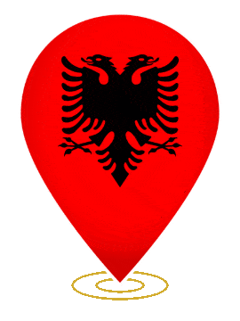 Albania Drop Pin Ring animated flag GIF