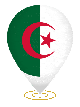 Algeria Drop Pin Ring animated flag GIF