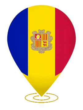 Andorra Drop Pin Ring animated flag GIF