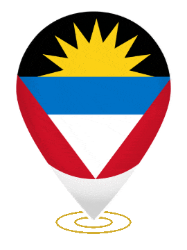 Antigua And Barbuda Drop Pin Ring animated flag GIF