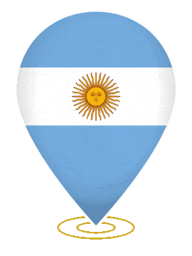 Argentina Drop Pin Ring animated flag GIF
