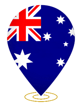 Australia Drop Pin Ring animated flag GIF