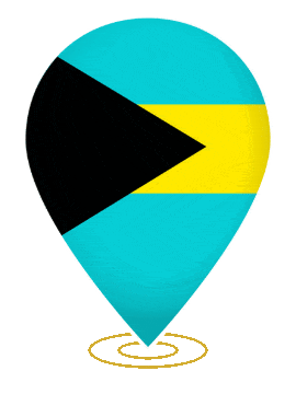 Bahamas Drop Pin Ring animated flag GIF