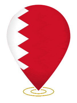 Bahrain Drop Pin Ring animated flag GIF