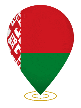 Belarus Drop Pin Ring animated flag GIF